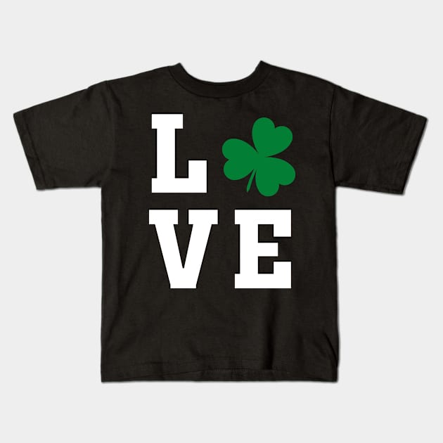 Love one Irish Shamrock - Tshirt Kids T-Shirt by gastaocared